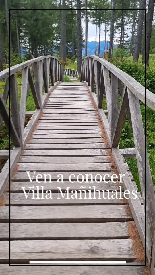 El puente de acceso a Villa Mañihuales